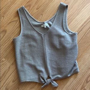 Madewell Texture and Thread Tie-Front Tank Top